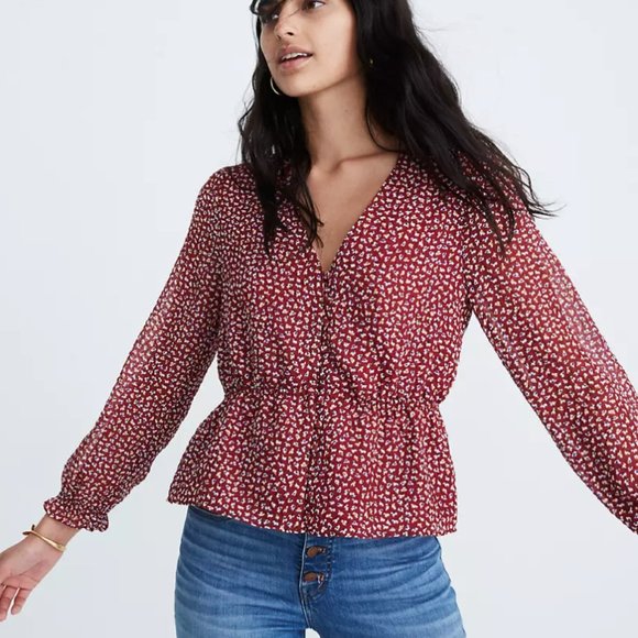Madewell Tops - Madewell Overture Top in Ditsy Flowers Size XL